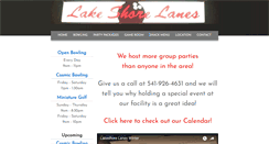 Desktop Screenshot of lakeshorelanesonline.com